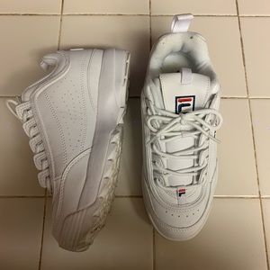 Chunky White Fila Sneakers Platform- 6.5